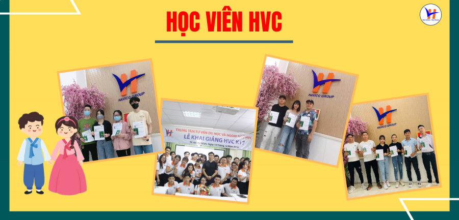 Hình ảnh học viên khoá học tiếng Hàn dành cho du học tại HVC