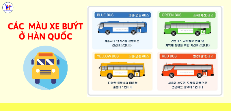 Cách màu xe buýt ở Hàn Quốc
