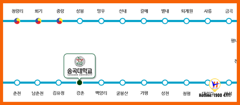 Hướng dẫn đi xe bus đến đại học Songgok