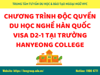 Chương trình độc quyền du học nghề visa D2-1 tại trường Hanyeong College